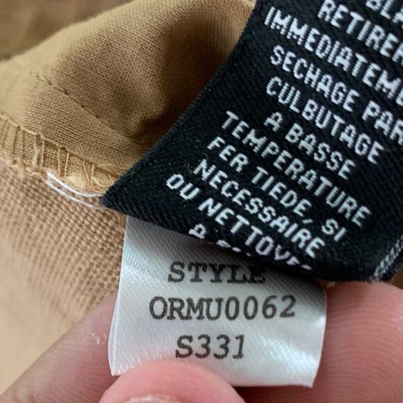 Saks Fifth Avenue 10 Sport Womens Convertible Wide Leg Pants 100% Linen Tan - Picture 9 of 9